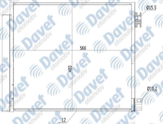 ORIS CNI909012 Klima Radyatoru Kondenser Brazing Nissan Qashqai 1.2-1.5dci-1.6dci 13-> X-Trail 1.6dci 14-> Kadjar 15-> At/Mt Sanzuman